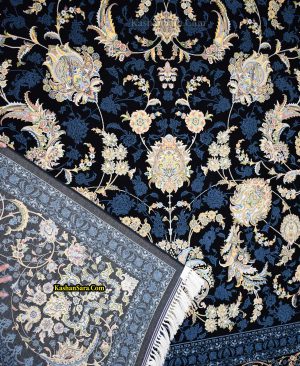 فرش افشان پرند سرمه ای