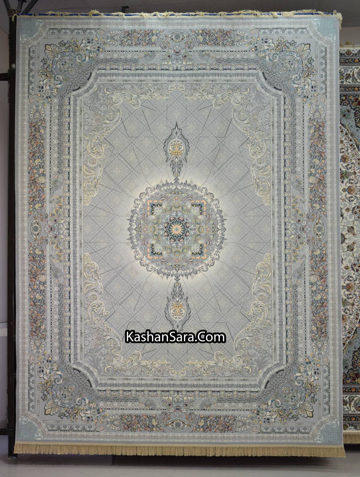 فرش کاشان طرح تیمچه نقره ای ، فرش 1200 شانه کاشان