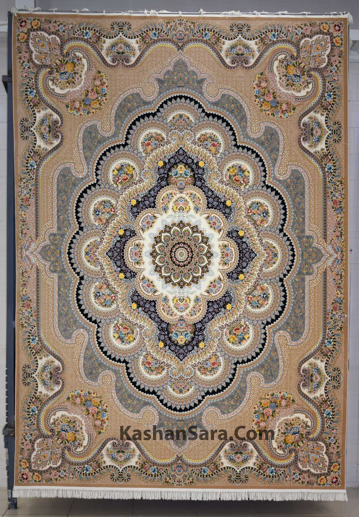 فرش کاشان طرح باغ ملک بژ 1200 شانه