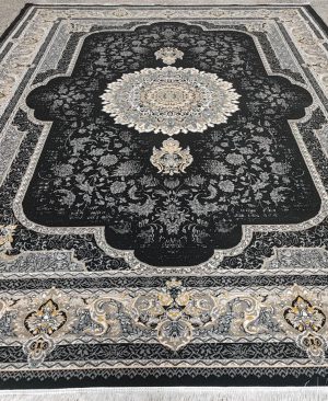 فرش BCF طرح سرور سرمه‌ای – شکوه و وقار در دل رنگی اصیل